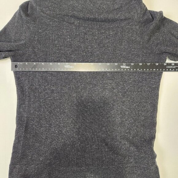 James Perse Cowl Funnel Neck Top Womens 3 Large Charcoal Gray Heather Pullover - Picture 6 of 10